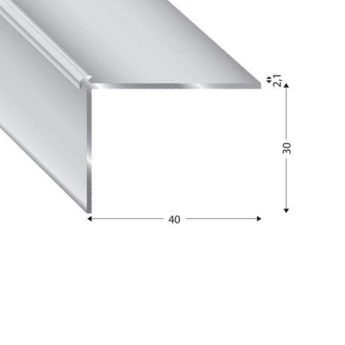 PROFIL SCHOD V=2,1 MM SILVER 270 CM