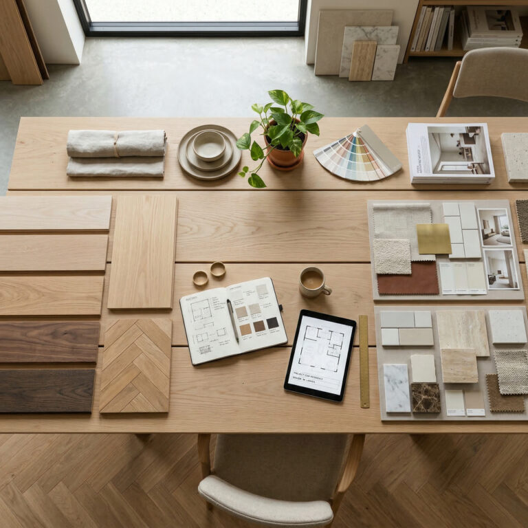 FREEPIK  MODERN INTERIOR DESIGN STUDIO WITH PARQUET SAMPLES  19008 768X768